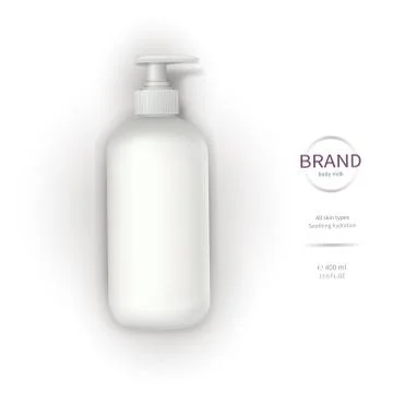 White plastic bottle with dispenser Stock Illustration