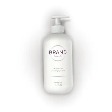 White plastic bottle with dispenser Stock Illustration