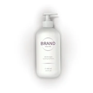 White plastic bottle with dispenser Stock Illustration
