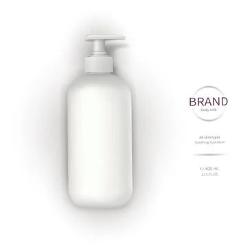 White plastic bottle with dispenser Stock Illustration