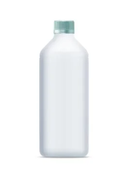 White Plastic Bottle Stock Illustration