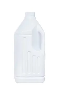 White plastic bottle isolated Stock Photos