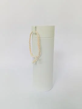 White plastic bottle isolated on a white background Foto stock