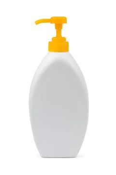 White plastic bottle 스톡 사진