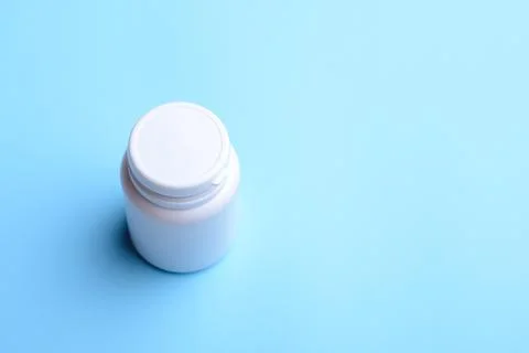 White plastic bottle for pills Stock Photos