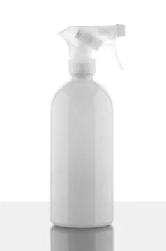 White plastic bottle on white background Stock Photos