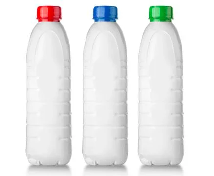 White plastic bottle on white Stock Photos