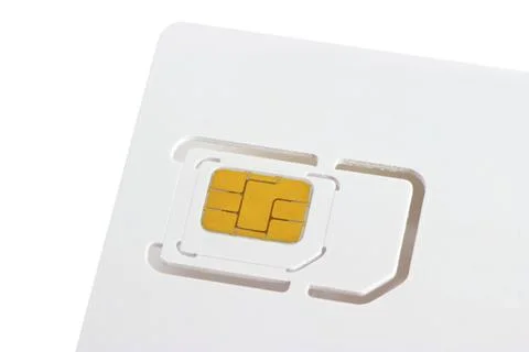 White plastic card on a white background Stock Photos