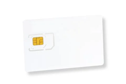 White plastic card on a white background Stock Photos