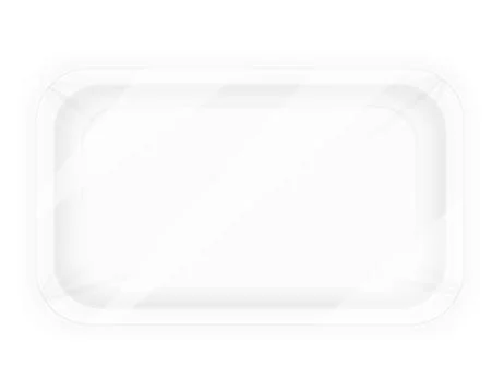 White plastic container packaging for food vector illustration Stock Illustration