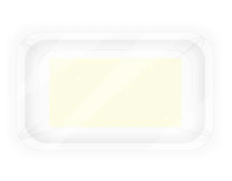 White plastic container packaging for food vector illustration Stock Illustration