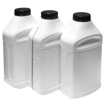 White plastic container on a white background Stock-Fotos