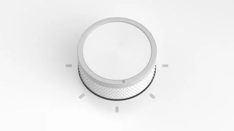 White plastic control knob Stockbeeldmateriaal 337693234