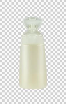 White plastic cosmetic container with an open lid isolated from background Stock Illustration