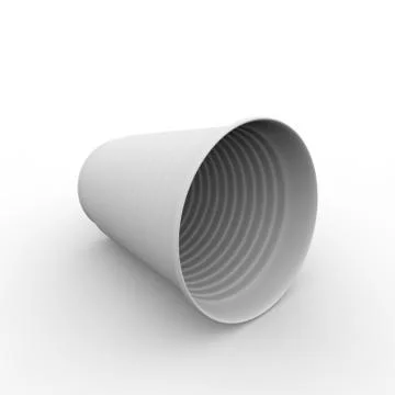 White plastic cup Stock Illustration