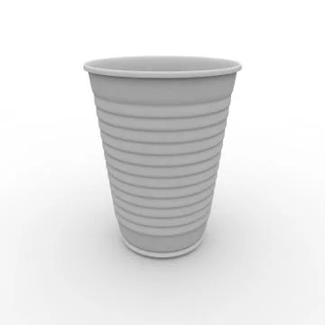White plastic cup Illustrazione stock
