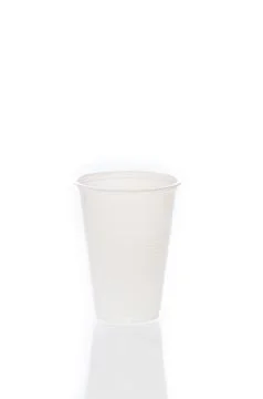 White plastic cup Stock Photos