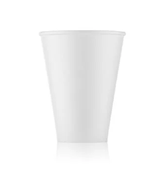 White plastic cup Stock Photos