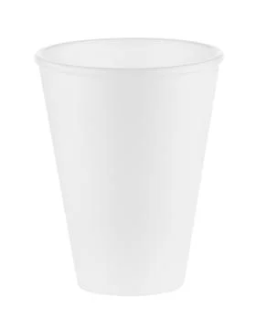 White plastic disposable cup Stock Photos