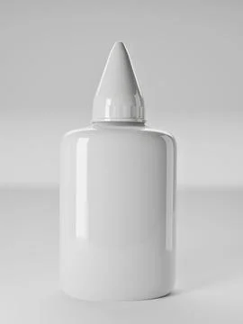White plastic dropper bottle for liquid storage Stock Illustration