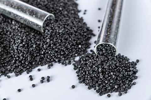 White plastic grain, plastic polymer granules,hand hold Polymer pellets, Ra.. 写真素材