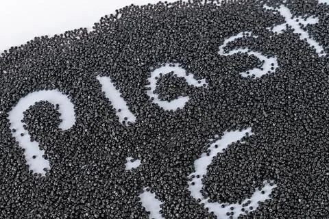 White plastic grain, plastic polymer granules,hand hold Polymer pellets, Ra.. 写真素材