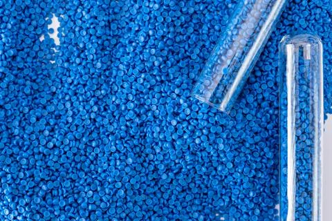 White plastic grain, plastic polymer granules,hand hold Polymer pellets, Ra.. 写真素材
