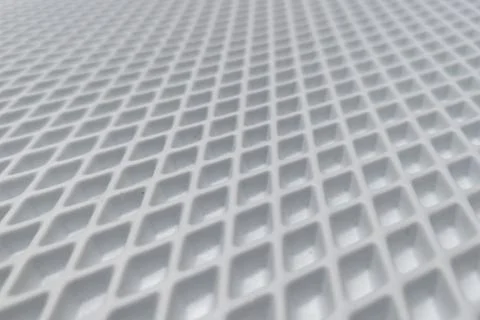 White plastic grid texture with diamond pattern Stock Photos