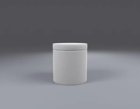 White Plastic Jar front view Stock-Illustration