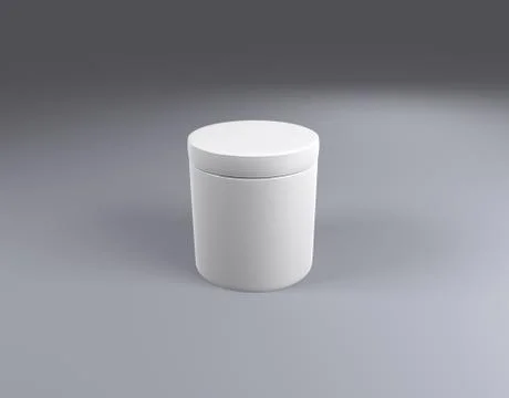 White Plastic Jar Stock-Illustration