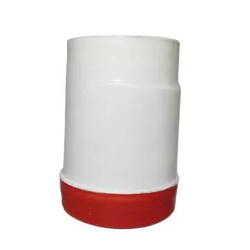 White Plastic Jar with Red Base Stock-Fotos