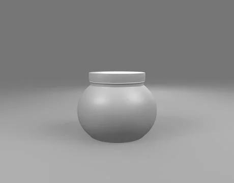 White Plastic Jar on sphere front view Stock-Illustration