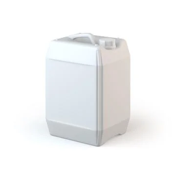White Plastic Jerrycan on white background Stock Illustration