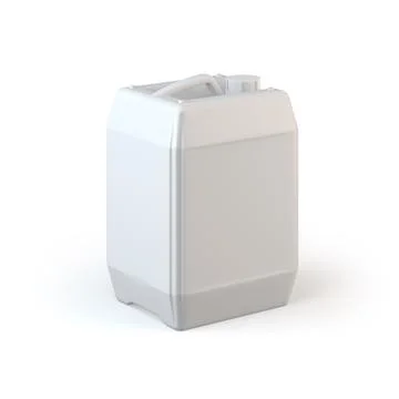 White Plastic Jerrycan on white background Stock-Illustration