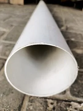 White plastic pipe ready to use to regulate water. Stock Photos