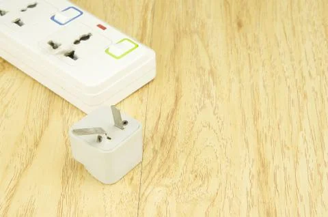 White plastic plug burned Stock Photos