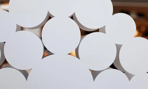 White plastic rollers that sit together for light installation Stock Photos