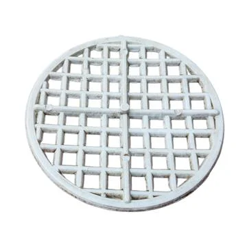 White Plastic Round Drain Grate Stockfoto's