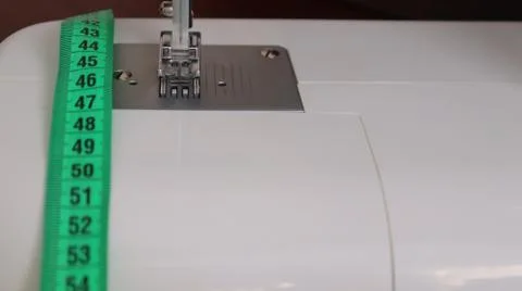 White plastic sewing machine, sewing machine device Stock Photos