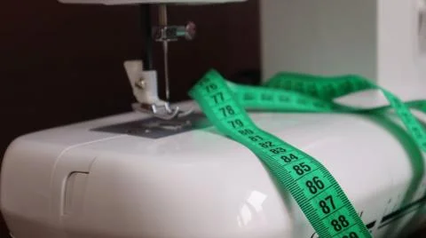 White plastic sewing machine, sewing machine device Stock Photos