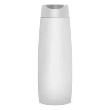 White Plastic shampoo bottle vector illustration Stock Illustration