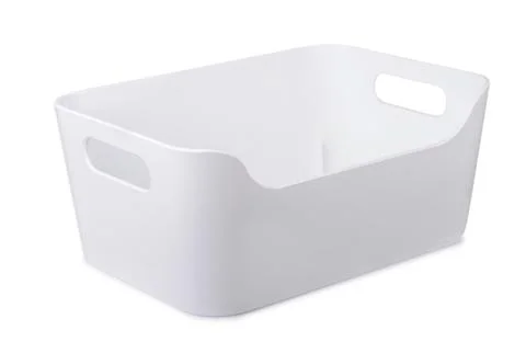White plastic storage container Stock Photos