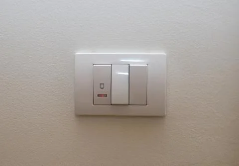 White plastic switch Stock Photos