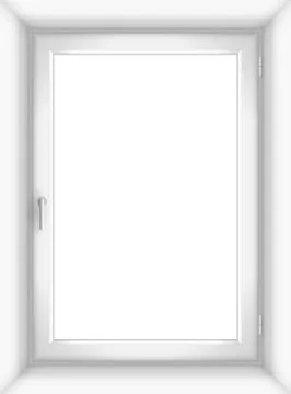 White plastic window Stock Illustration