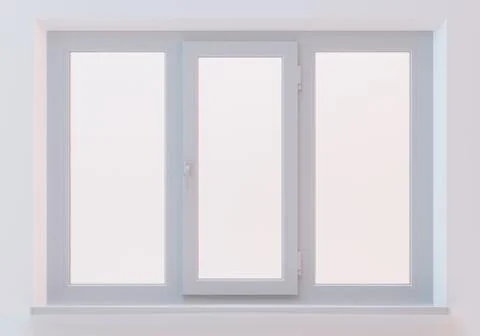 White plastic window Stock Photos
