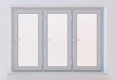 White plastic window Stock Photos
