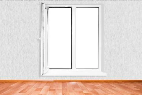 White plastic window Stockfoto's