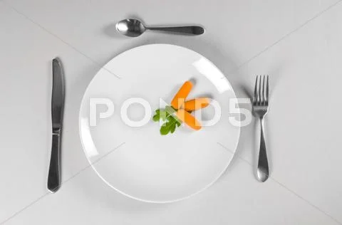 White plate and diet Stock Photos