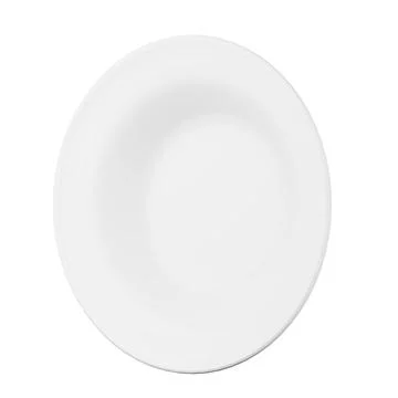 White plate high quality 3D render illustration. Restaurant menu or food Stock Illustration