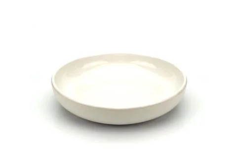 White plate isolated on white background Stock Photos